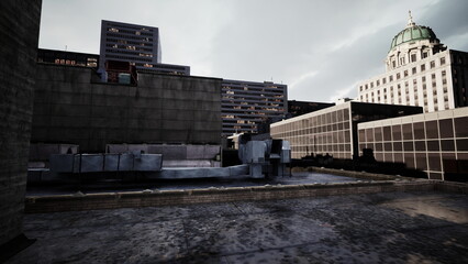 A Majestic Clock Tower Overlooking the Rooftops of New York City