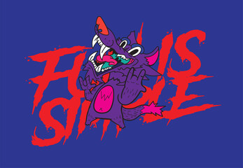 cute monster kaiju for kids background for halloween