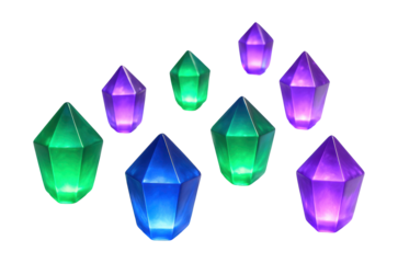 Prism-shaped glowing stones for entryways, subtly guiding guests to the front door.