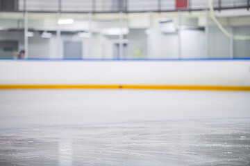 Empty ice rink, ice texture background for product display, ice arena.