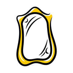 vector clip art mirror on white background for web and graphic design