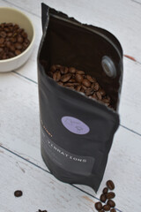 Coffee beans in a bag