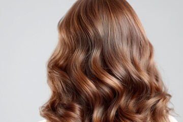 Naklejka premium Woman with long brown hair