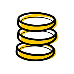 vector clip art noodles on white background for web and graphic design