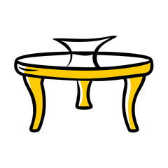 vector clip art table on white background for web and graphic design