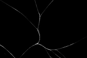 Close-up wrinkles and cracks on LCD screen glass display from smartphone, tablet or monitor from effect smash and fall bumps with detail pattern background, for use as a pattern on tiles or wallpaper