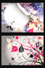 creative unique grunge flower background