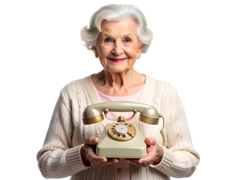 Smiling senior woman talking on a mobile phone