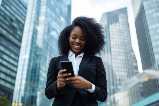 Businesswoman Using Smartphone