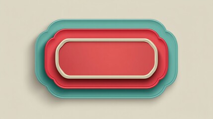 Frame Mockup Pastel Colors Layered 3D Empty.