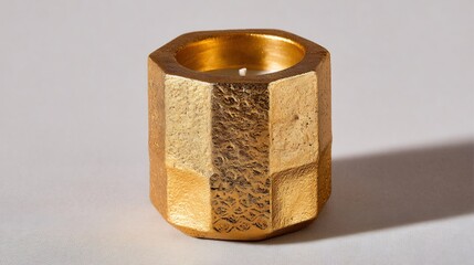 Gold Candleholder Elegant Home Decor Isolated.