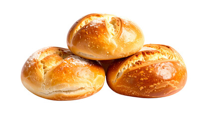 Delicious freshly baked rolls kitchen food photography home close-up. Isolated on transparent background, png.