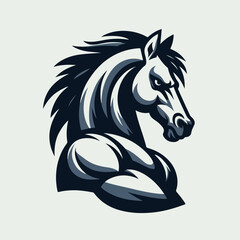 Illustration of a muscular horse