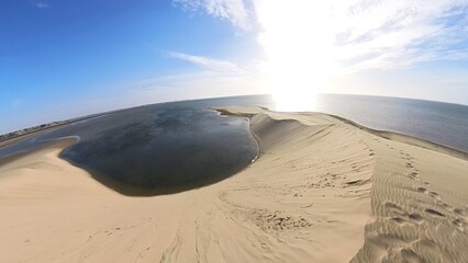 Travel to the white dune in Morocco