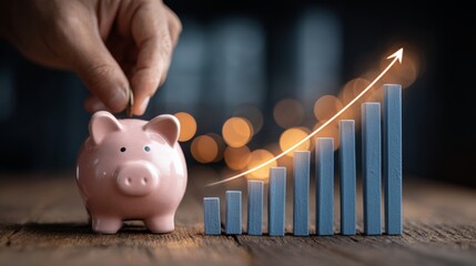 Hands of prosperity: capturing the essence of financial investment. Corporate success. Saving grace: financial resilience through hands and piggy banks. Business strategy. Profit margin.