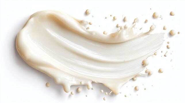 Creamy swirl of a smooth and delicate cosmetic product. The texture is velvety, perfect for skincare application