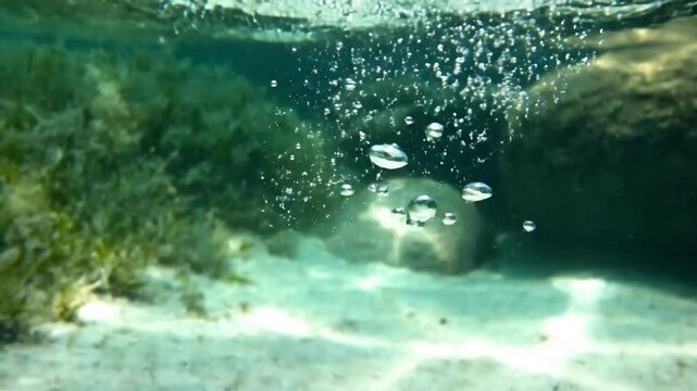 Playful light refraction and distortion through spherical water air interfaces Exploring the mesmerizing optical effects as light rays bend and refract through the curved surfaces of bubbles,?