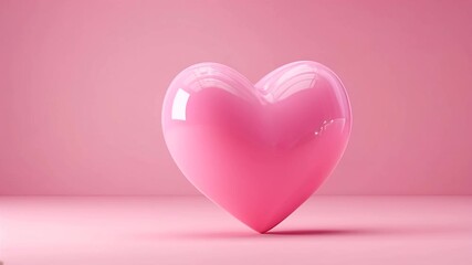 pink heart on elegant pink background