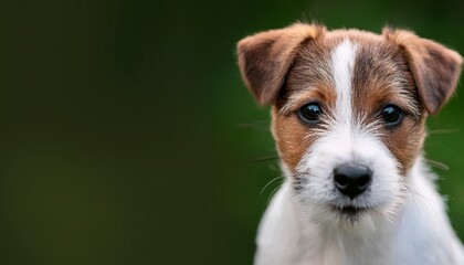 Face Of A Cute Jack Russell Terrier Pet Dog Puppy Web Banner
