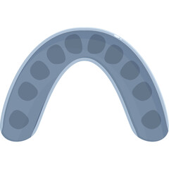 Blue Mouthguard for Sports Protection with Ventilated Design on Transparent Background