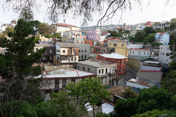 view of the old city of valparaiso