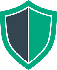 Modern shield icon symbolizing security and protection