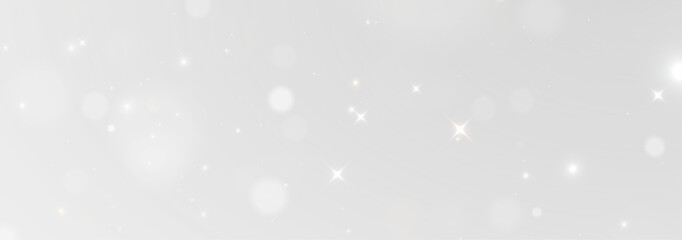 White Card with Golden Stardust and Sparkling Light