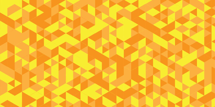 Overlap randomly vector element modern overlay diamond triangle mosaic paper. yellow and orange low polygon web brochure layer space texture background.	