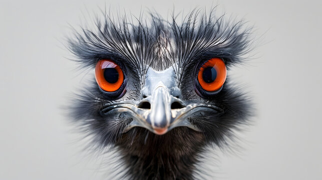 close up of an ostrich - Powered by Adobe