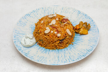 Biryani légumes. Riz épicé végétarien indien et sri-lankais