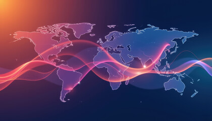 Global finance trends in abstract world market visual data representation neutral environment digital viewpoint