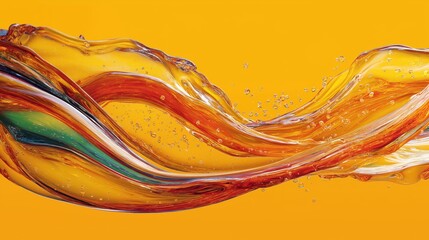 Vibrant water splash with colorful reflections creating dynamic wave patterns, showcasing the beauty of liquid motion and light interaction