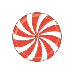 Delightful peppermint candy swirl, perfect for holiday treats and festive celebrations, offering a sweet, nostalgic touch, originally created as scalable vector art