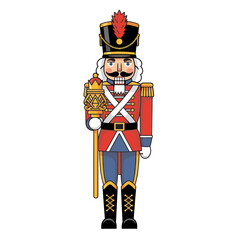 Classic Christmas Nutcracker Soldier with Festive Charm, Ready for Holiday Decor and Seasonal Projects, Bring the Magic of Christmas to Your Designs