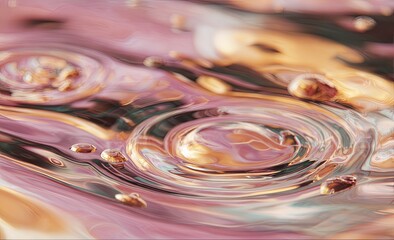 Abstract digital rendering of water ripples, creating circles with reflective light