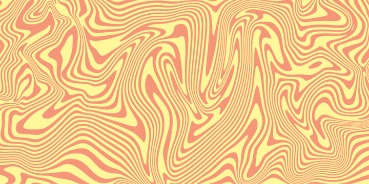 Fototapeta Waves in a Psychedelic Smooth Pattern, Vector Groovy Vibe Backgrounds with Lines .marble texture background floor decorative stone interior stone . flowing colorful liquid. abstract liquid background.