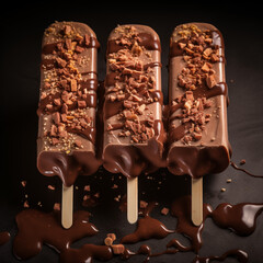 Peanut Crunch Popsicles
