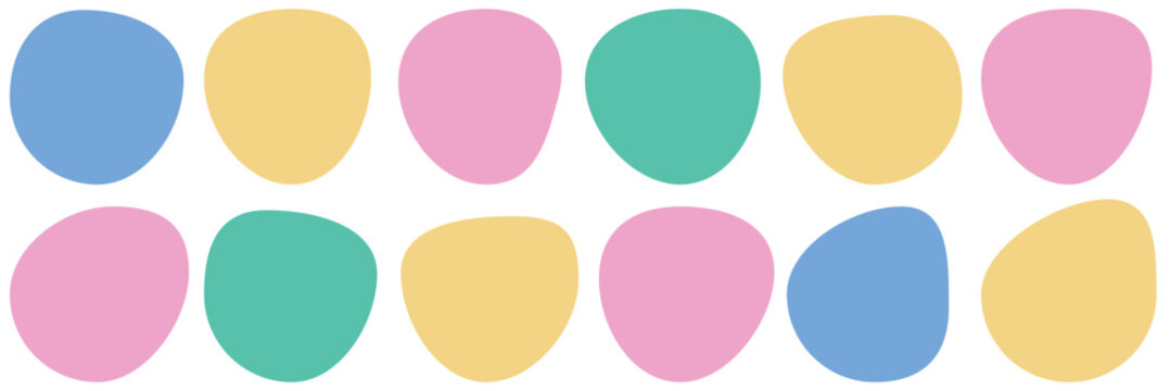 Blobs icon. Rock black icons. Drops or stone silhouettes. Vector set of black blobs . Organic blob shapes collection 