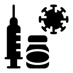 vaccination glyph icon