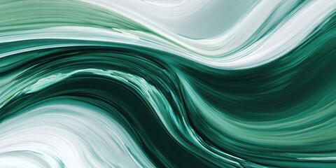 Abstract flowing teal and white waves, creating a dynamic and textured design