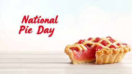 Delicious cherry pie on table celebrating national pie day