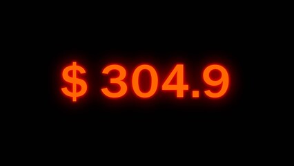 Dollar counting number illustration. Financial money or dollar. Business growth concept.