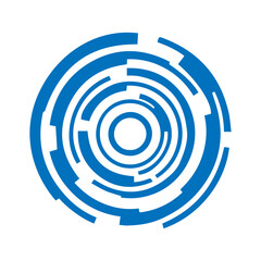 blue futuristic abstract HUD circle. circle technology element. futuristic HUD interface.