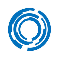 blue futuristic abstract HUD circle. circle technology element. futuristic HUD interface.
