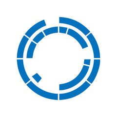 blue futuristic abstract HUD circle. circle technology element. futuristic HUD interface.