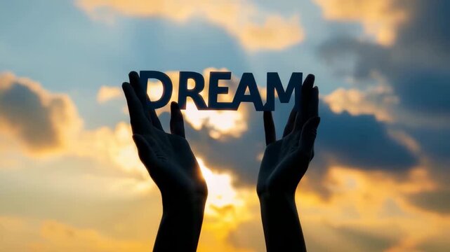 Inspirational Dream Message Against Bright Sky