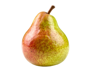 Isolated pear fruit fresh ripe healthy food diet vitamin nutrition snack on transparent background