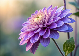 Elegant Purple Flower Petals in Morning Light