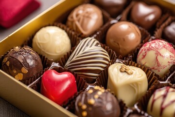 Assorted Chocolates in a Box - A Sweet Indulgence.