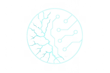 Brain circuit board representing organic ai intelligence